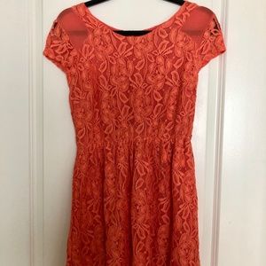 Urban Outfitters Orange Lace Dress